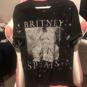 Britney spears bleached oversized tee